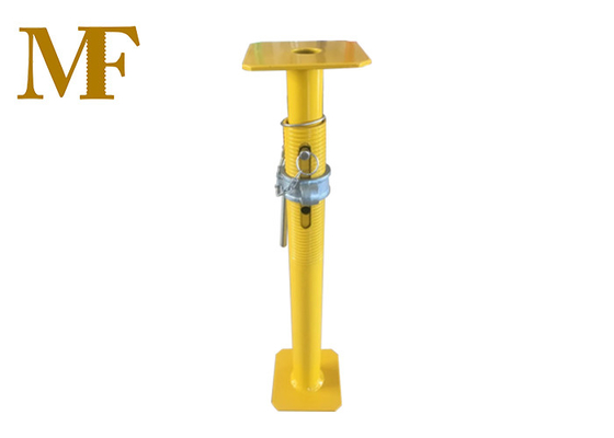 Στηρίγματα Q235 14mm του Jack χάλυβα στηριγμάτων υλικών σκαλωσιάς κίτρινο χρώμα μεταλλικό