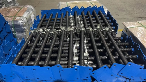 Ρυθμίσιμο U Head Steel Screw Base Jack με γαλάζιο χρώμα βάσης