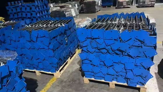Ρυθμίσιμο U Head Steel Screw Base Jack με γαλάζιο χρώμα βάσης